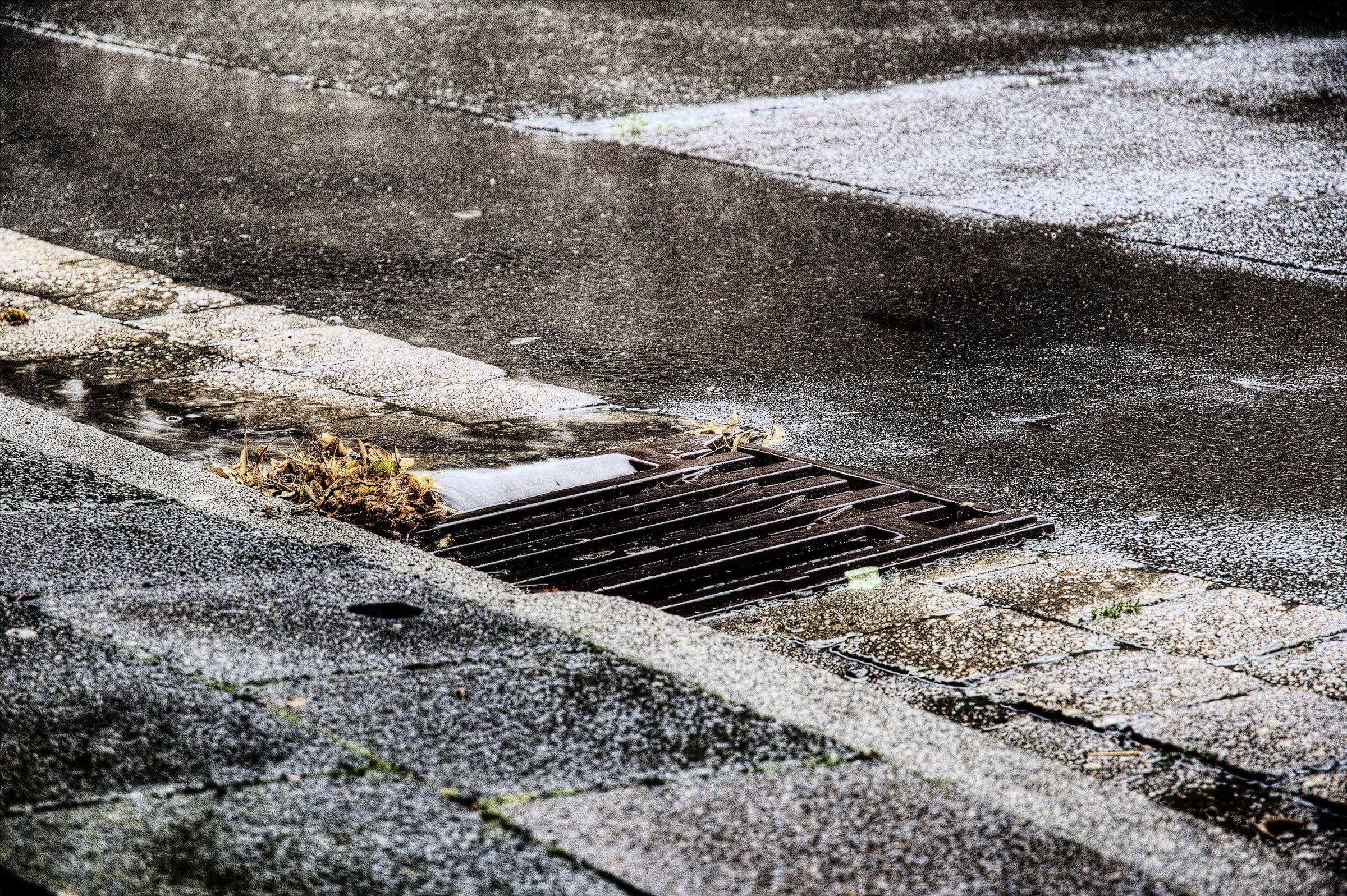 storm drain being fixed.